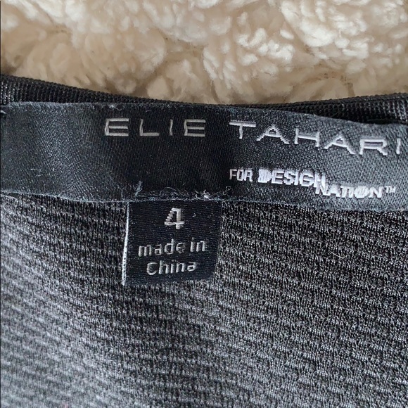 ELIE TAHARI Black Dress With Crushed Velvet - Picture 8 of 9